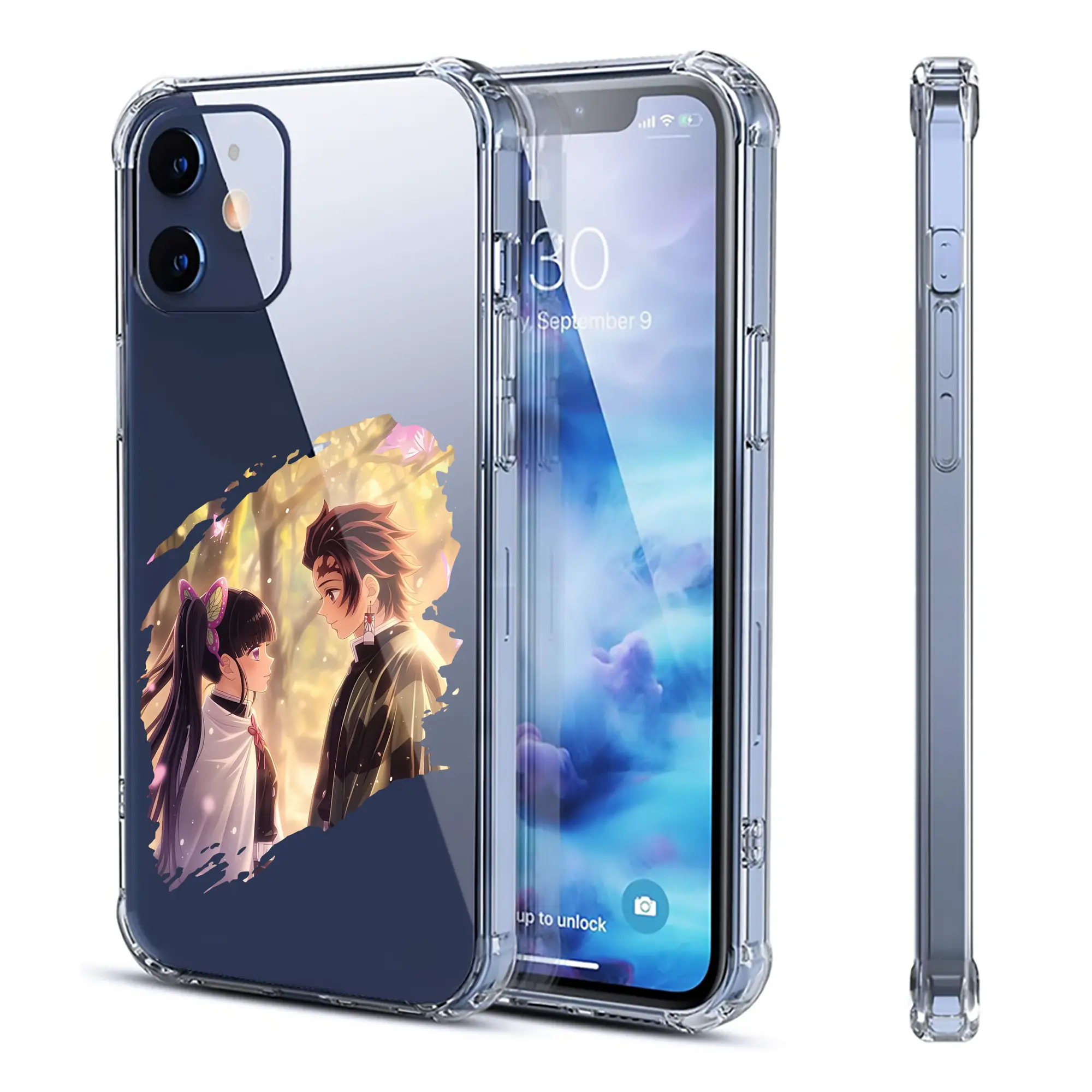 鬼滅の刃 グッズ,栗花落 カナヲ - IPhone 12シリーズ対応 ・ 透明スマホケース ・ クリアソフトケース ・ TPU素材 ・ 耐衝撃 ・ 高密着 ・ 防汚 防指紋 ・ 簡単着脱